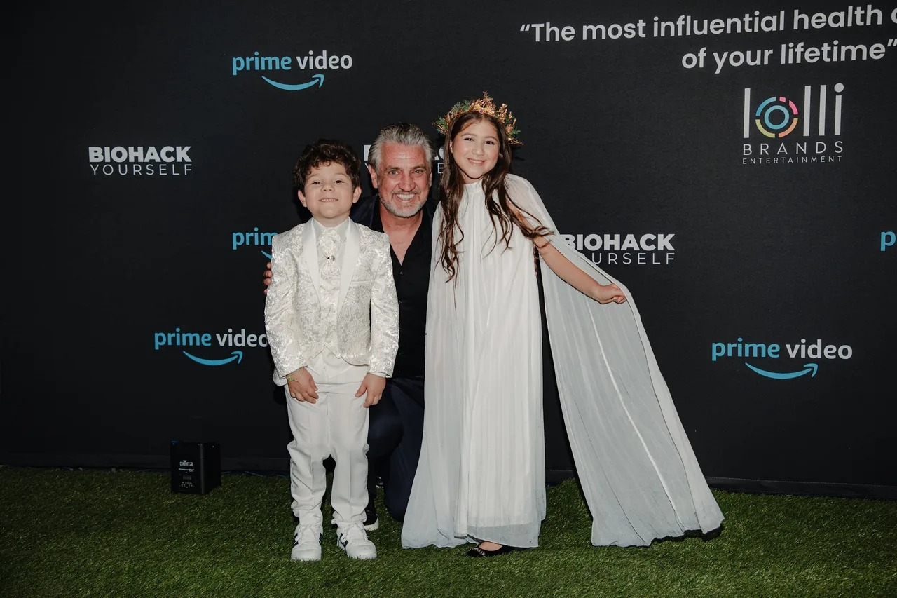 The Lolli family at the premiere wall in Las Vegas