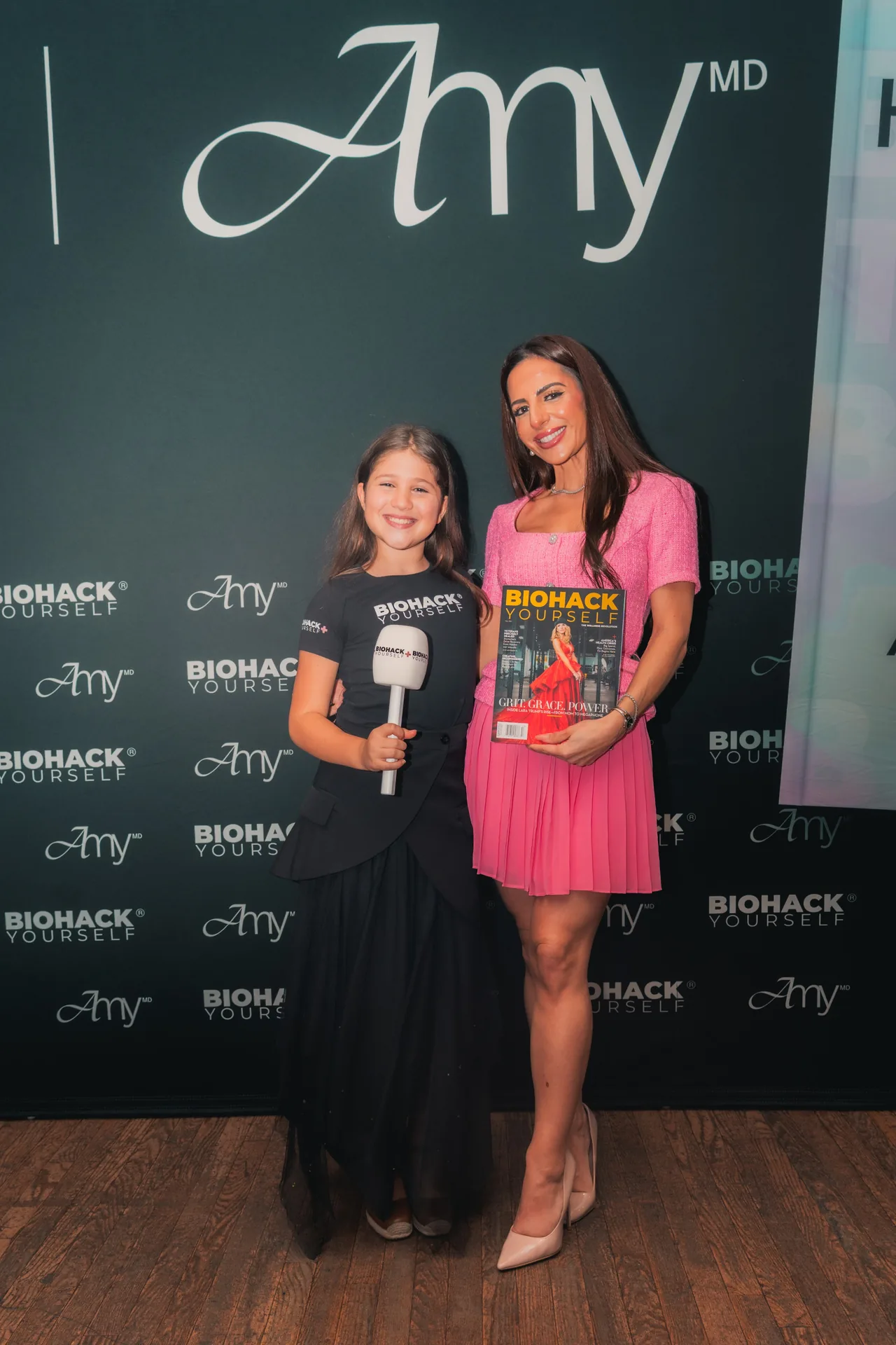 Dr. Amy Shah and TereZa with the magazine