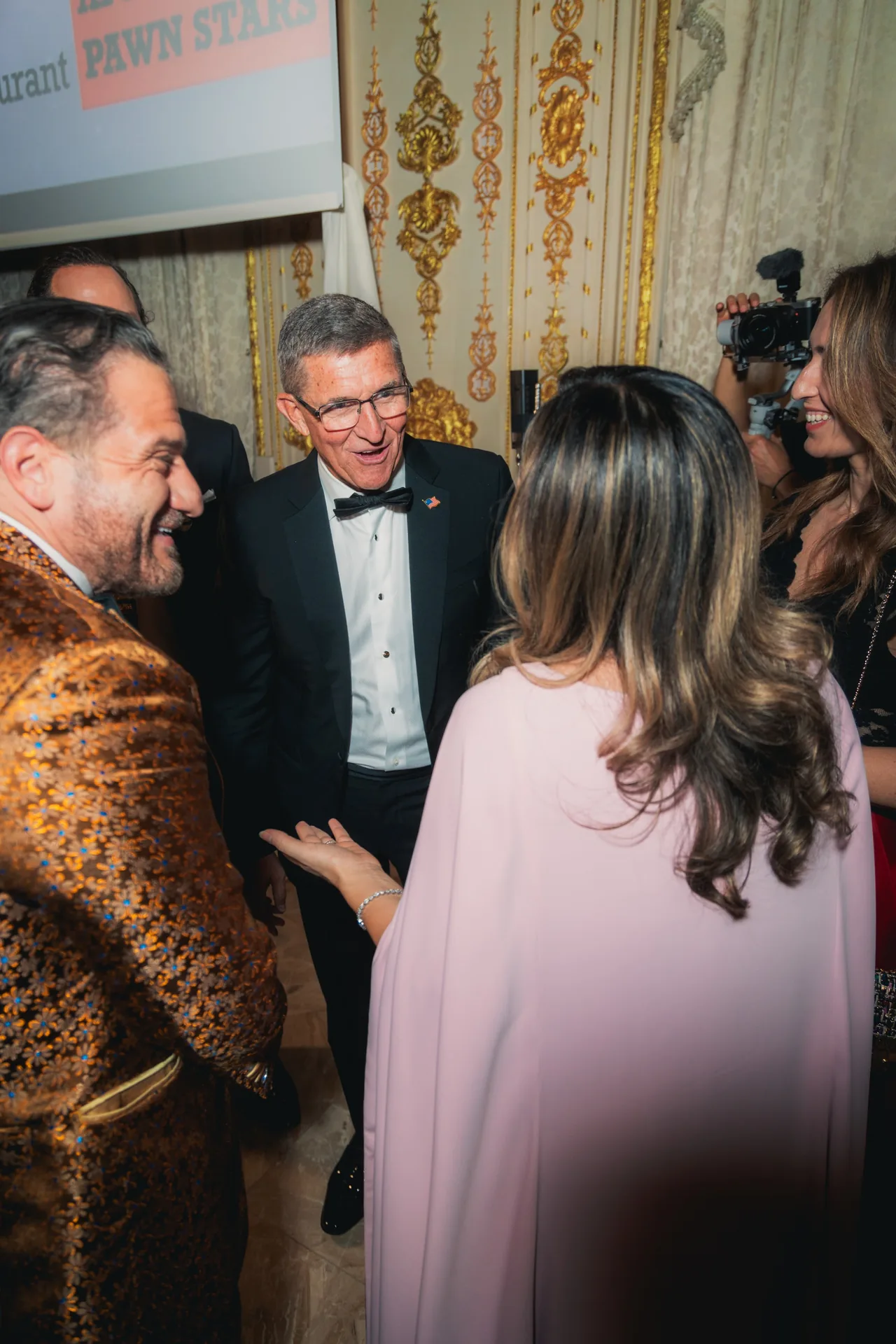 Anthony Lolli with guests at Mar-a-Lago