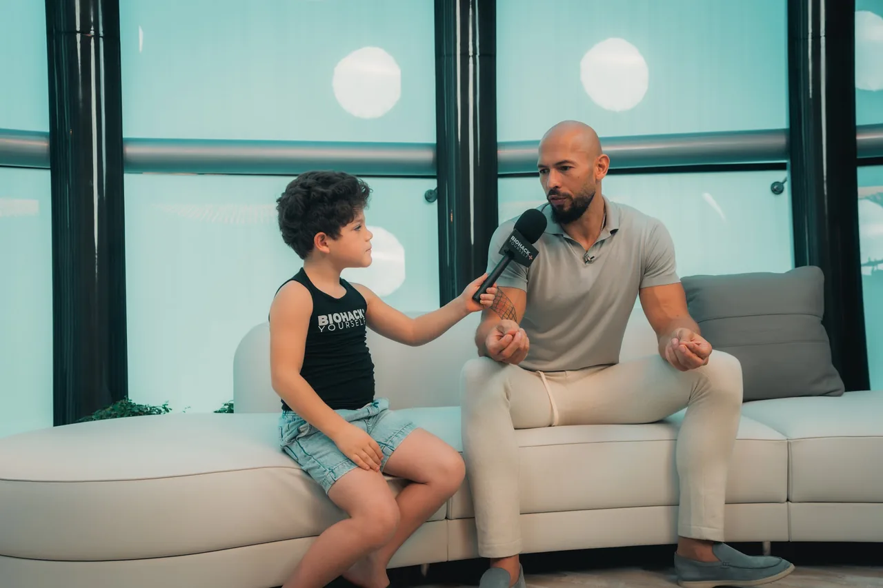 A Lolli kid interviewing Andrew Tate